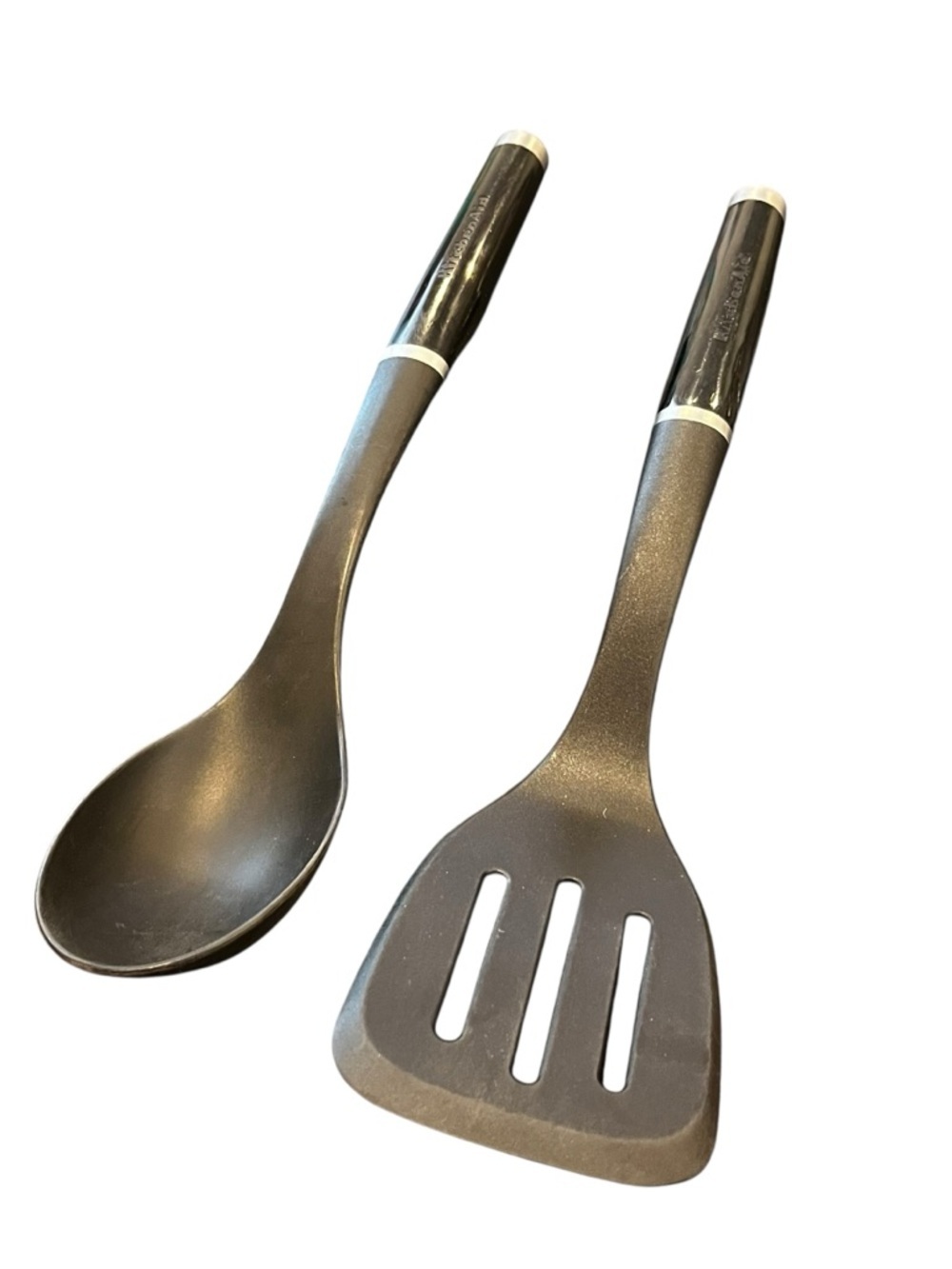 Kitchenaid serving utensils lot black nylon heavy duty slotted spatula  spoon